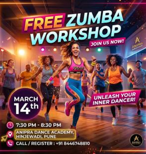 Zumba Free Demo Session in Hinjewadi Pune 14 March Anipra Dance Academy